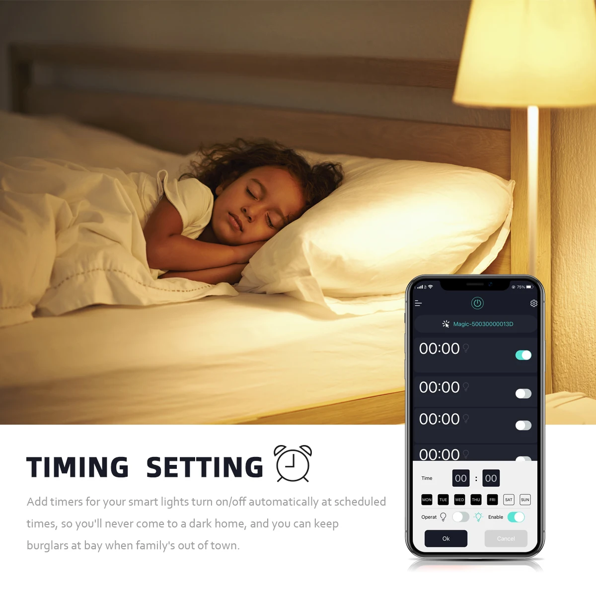 Беспроводной умная лампа Bluetooth неоновый светодиодный светильник E27 AC85 265V Magic Home ing