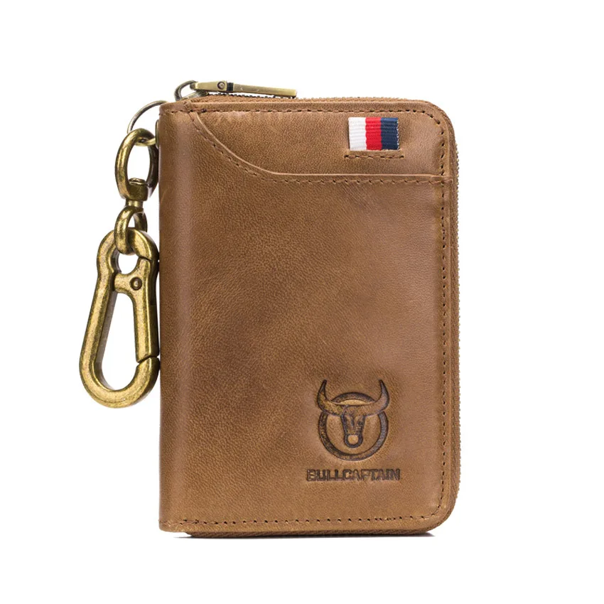 

Key case men's door lock keys bag soft Genuine leather multi-card convenient coin purse