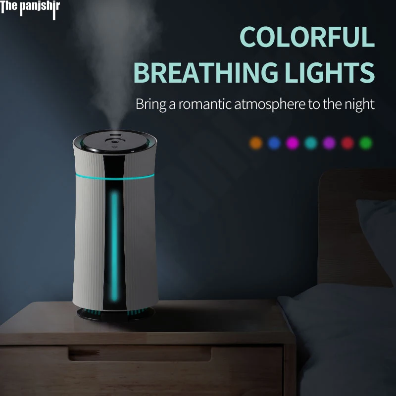 1100ML USB Humidifier Large Capacity Ultrasonic Essential Oil Aroma Diffuser 7-Colorful LED Light Multifunctional Portable