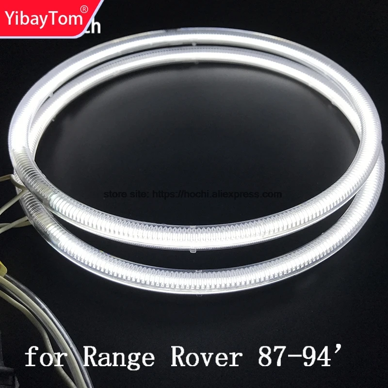 

YibayTom WHITE 6000K CCFL Headlight Halo Angel Demon Eyes Kit Angel Eyes Light For Land Rover Range Rover 1987-1994
