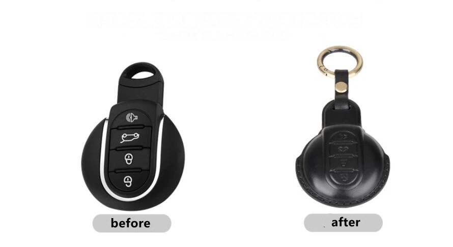 Чехол для ключей из натуральной кожи Подходит BMW Mini Cooper F56 F55 F54 F60 R55 R56 R59 R60 R61 ONE S