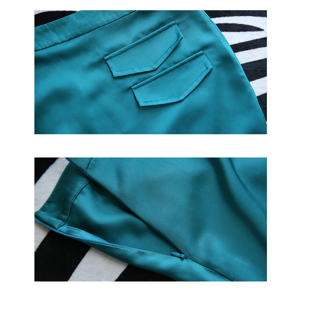 

Women Summer Japanese Acetate Silk Shiny Satin Skirt Femme Thin Slit Side Split Ultra Long Faldas Mujer Green Cool Seaside Jupe