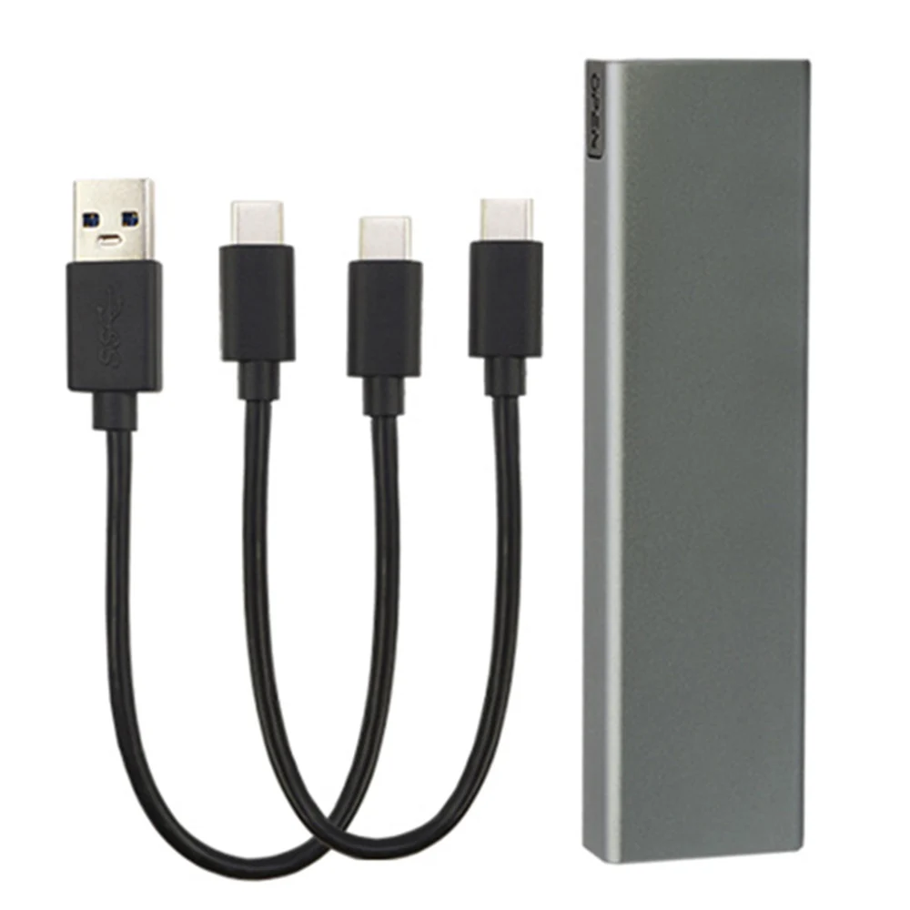 

Корпус M.2 SSD портативный SSD usb 3.1 Type-C корпус твердотельного диска поддерживает NVMe / SATA два протокола