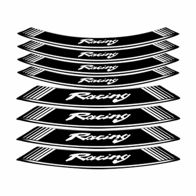 Наклейка на мотоцикл с логотипом в полоску водонепроницаемые наклейки колесные