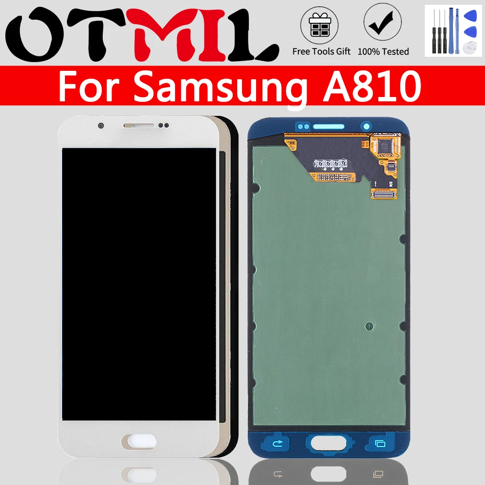ЖК-дисплей 5 6 дюйма Super AMOLED для Samsung A810 с сенсорным экраном и дигитайзером SAMSUNG Galaxy