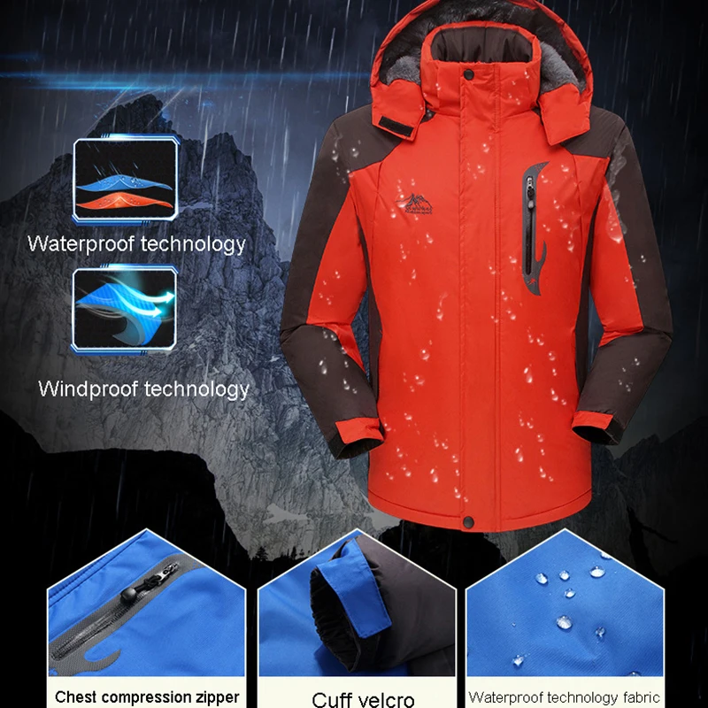 Лыжный костюм для мужчин зимние лыжные куртки набор уличные термальные