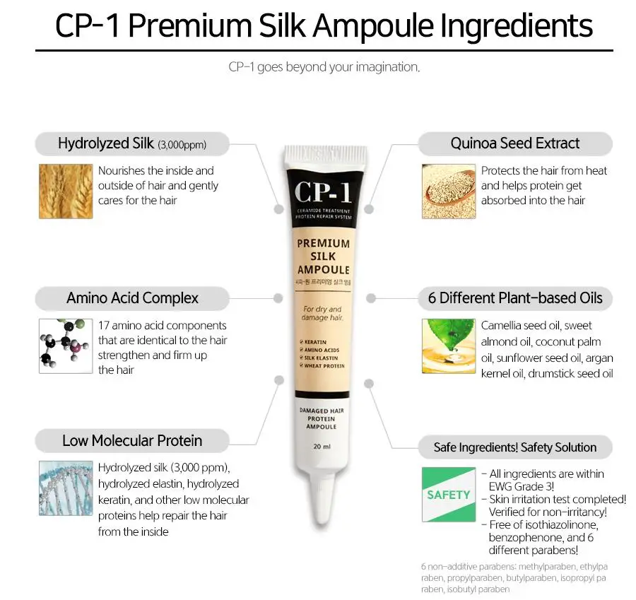 CP 1 Премиум шелковая ампула 20 мл против выпадения волос кондиционер кератиновая
