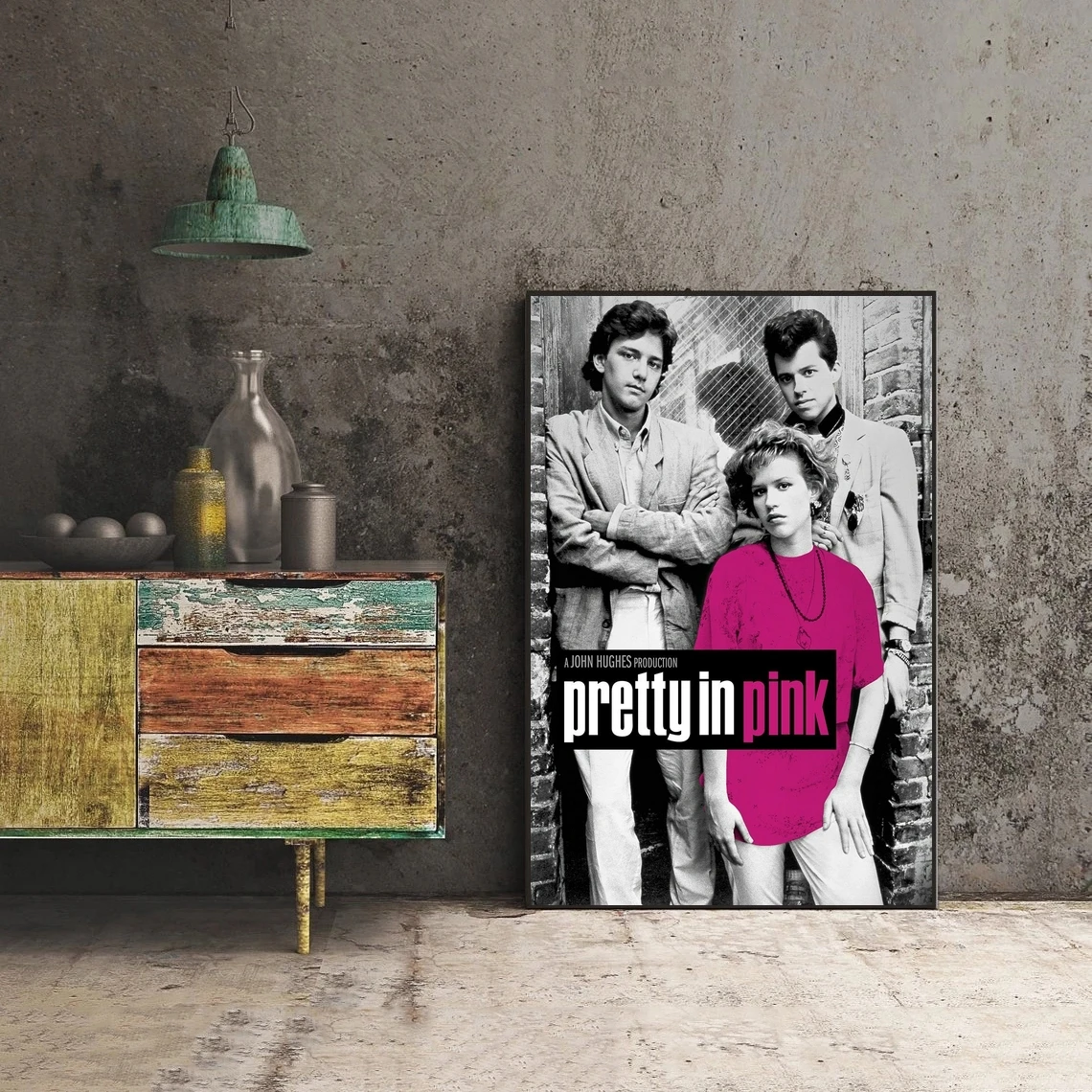 Красивый в розовом фильме плакат Классическая винтажная настенная живопись