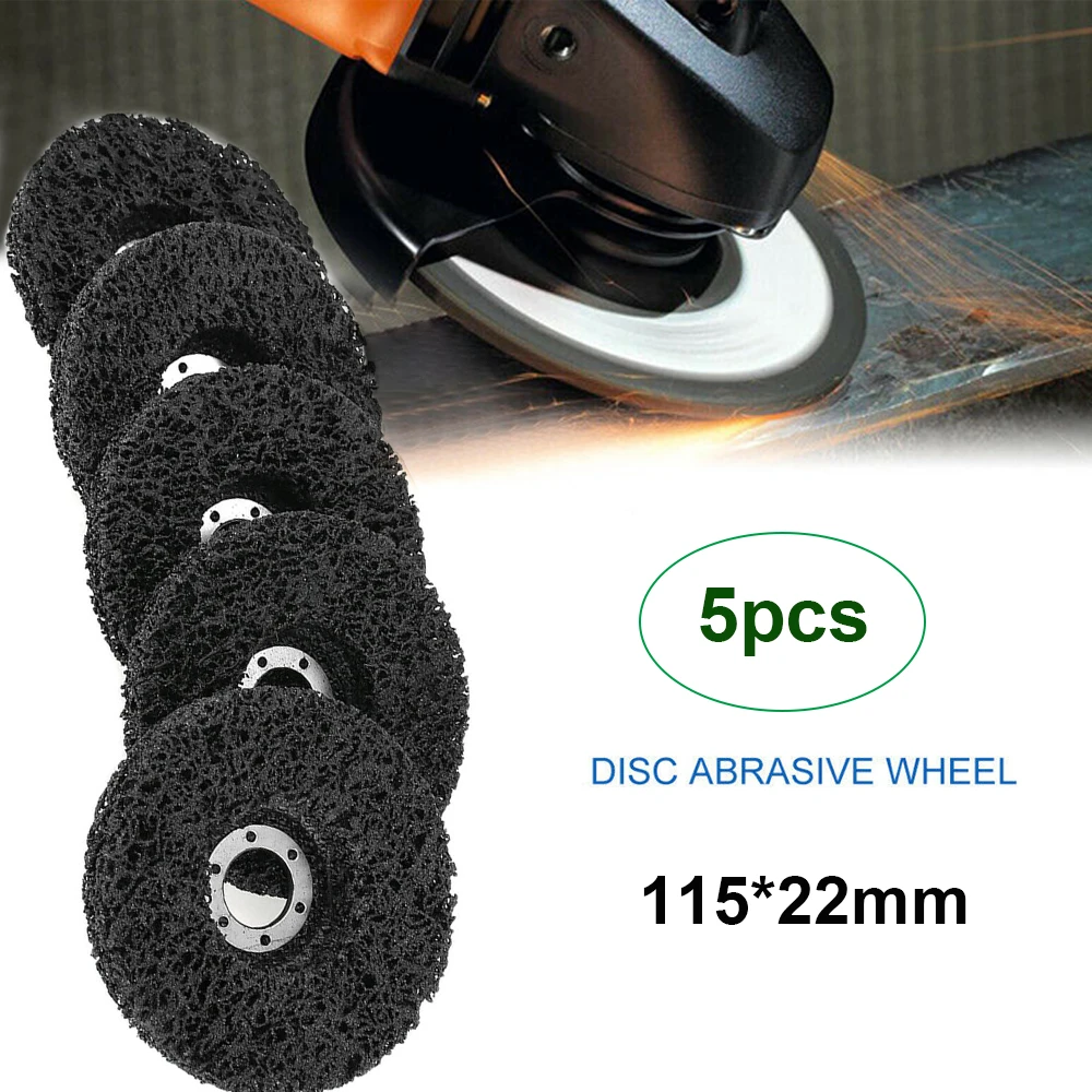 

5pcs 115mm Grinding Disc Wheel Poly Strip Disc Abrasive Wheel Paint Rust Remover Clean Grinding Wheels for Angle Grinder