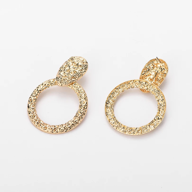 Laramoi Винтажные серьги для женщин золотые геометрические массивные из