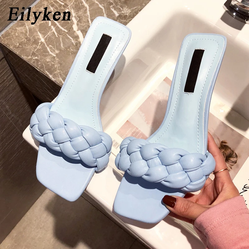 Женские шлепанцы Eilyken модные однотонные с глубоким вырезом летние уличные