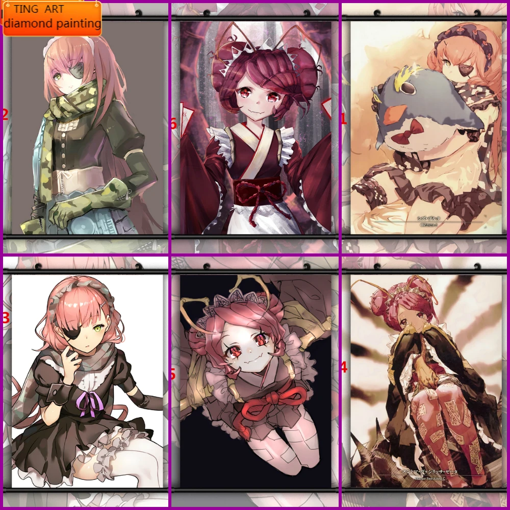 

Алмазная живопись Overlord Vasilissa Zeta, аниме, Алмазная мозаика, инкрустированная алмазами «сделай сам», полная Алмазная вышивка, гостиная, домашни...