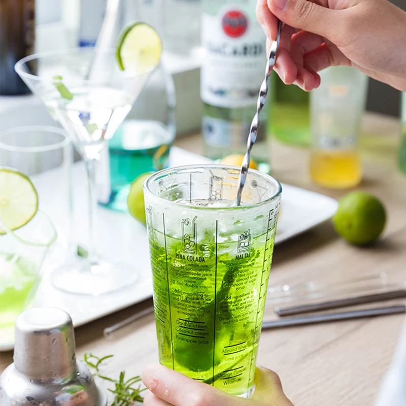 1 шт. барное вино стеклянная смесь мастер прозрачная шкала коктейль 400 мл