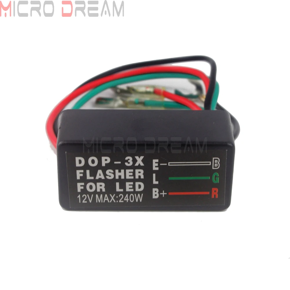 1 шт. универсальный мотоцикл 3-контактный DC12V светодиодный галогенный сигнал