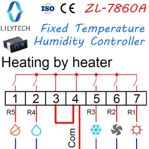 zl 7860a constant temperature and humidity controller hygrostat thermostat fixed temperature and fiexed humidity controller free global shipping