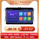 Автомагнитола Seicane 2Din, мультимедийный плеер на платформе Android 10 для VWVolkswagenGolfPoloTiguanPassatb7b6SEATleonSkodaOctavia с GPS