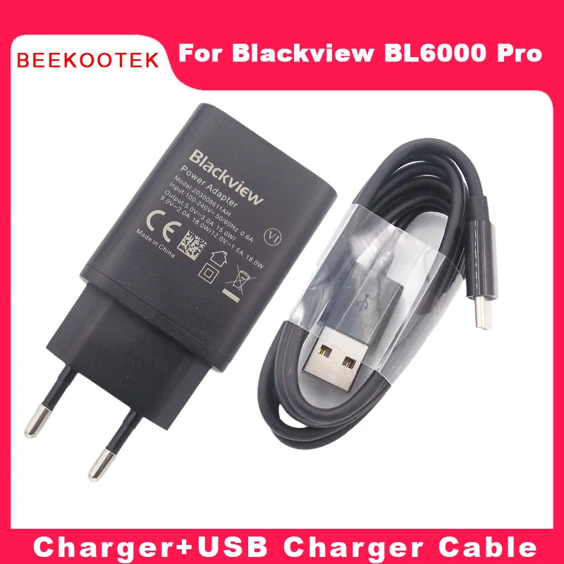 Оригинальный официальный адаптер для быстрой зарядки Blackview BL6000 Pro + USB-кабель