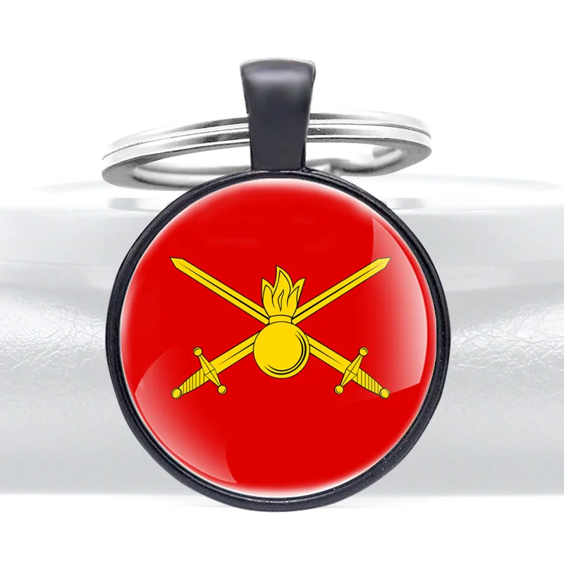 

Russian Federation Army Symbol Classic Glass Cabochon Metal Pendant Key Chain Key Ring Jewelry Gifts Decoration Jewelry Gift