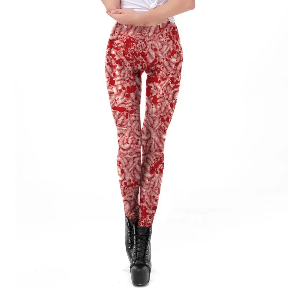 

Fashion Women Trousers Sexy Cosplay Costume Halloween 3D Print Elastic High Waist Leggings Fitness Sweatpants Seamless Pants