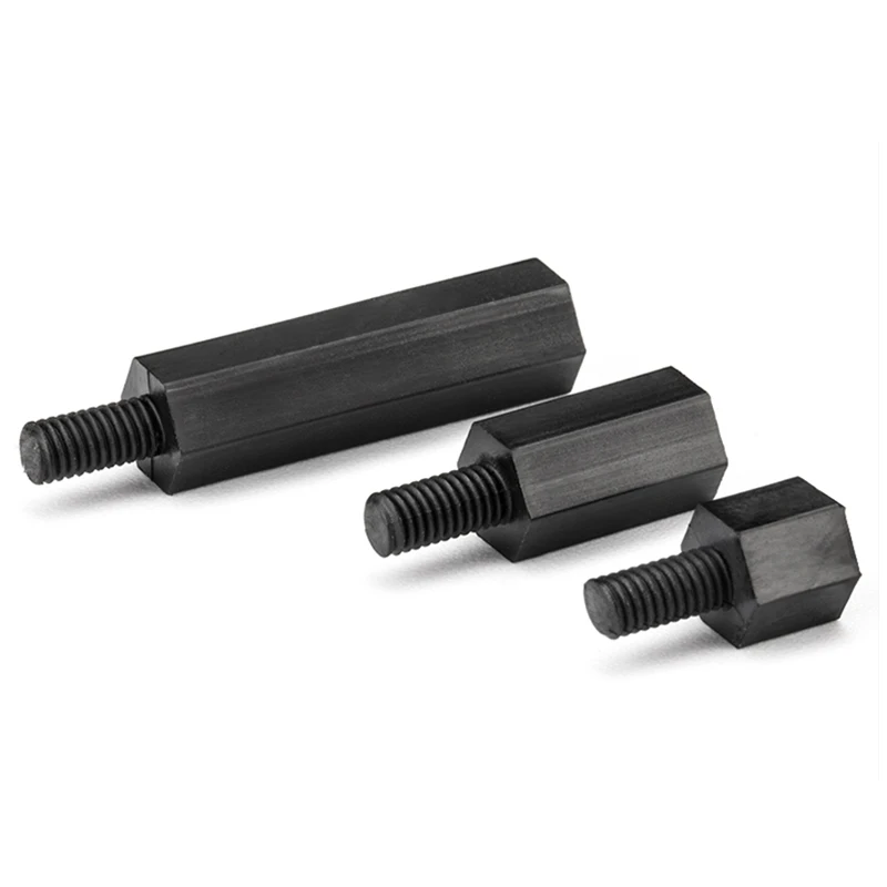 [M2-M4*L 6mm] Black Thread Spacing Screw Plastic For PCB Motherboard Fixed Nylon Standoff Spacer Pillar NL16 | Строительство и