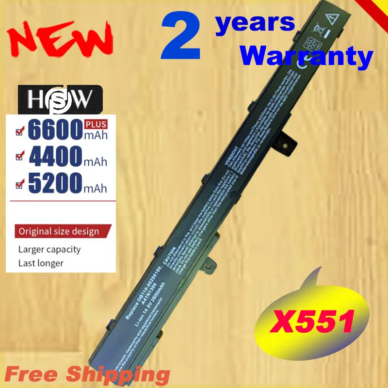 HSW Новый 4 ячейки Аккумулятор ноутбука A31N1319 для Asus X551 X551C X551CA X551M X551MA X551MAV-RCLN06