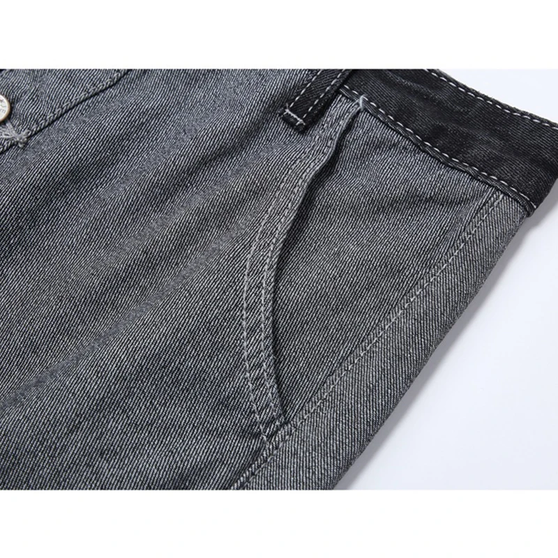 Женская Асимметричная рваная джинсовая юбка однобортная винтажная с высокой