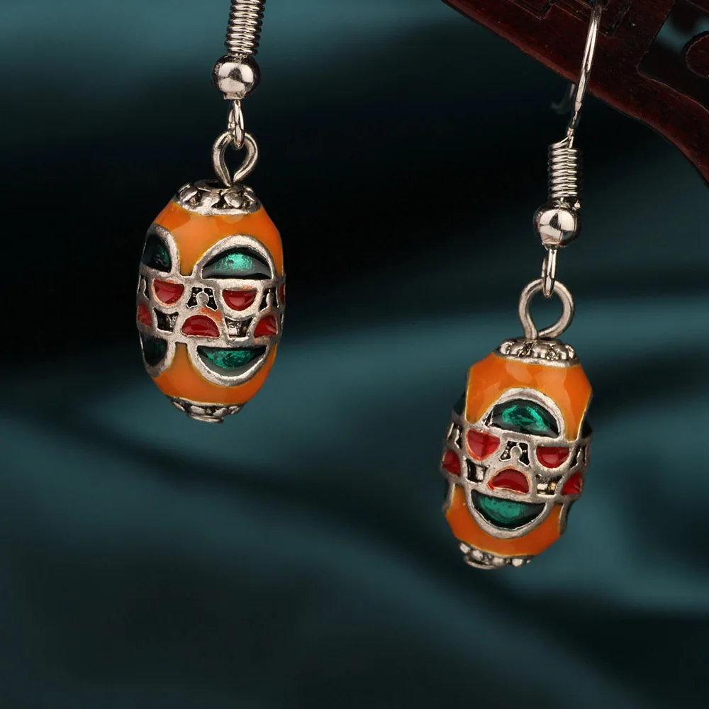Китайские Этнические антикварные висячие серьги винтажные новые для женщин