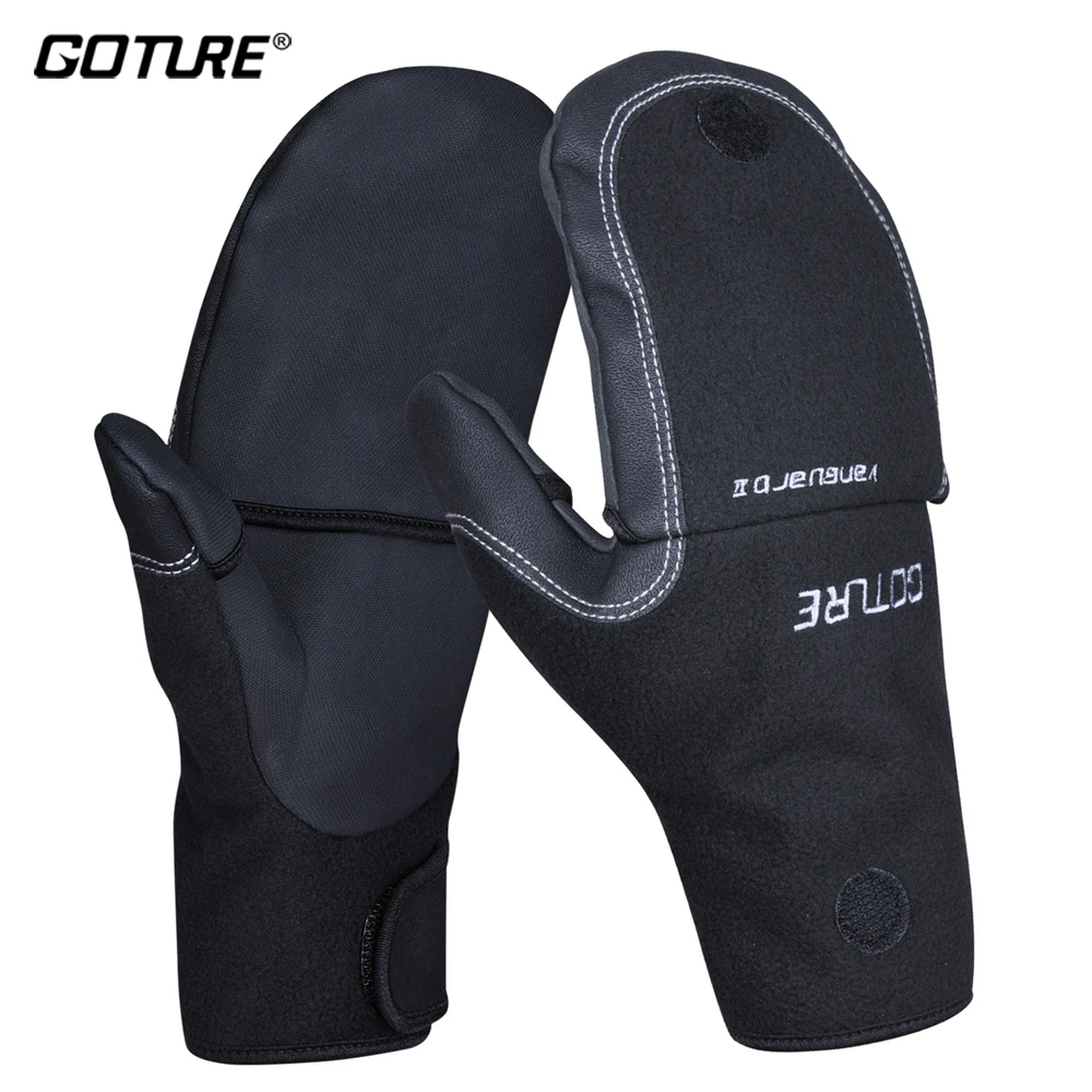 Зимняя рыболовная перчатка Goture водонепроницаемая ветрозащитная откидная