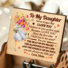 Высеченный вручную под старину, Винтаж, Деревянный музыкальная шкатулка для моей дочери деревянные рукоятки Music Рождественский подарок на день рождения Новое поступление на Новый год подарок