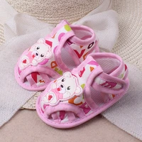 fashion cotton sandals cloth baby first walker cartoon infant boy girls shoes bebe toddler moccasins non slip soft bottom shoes