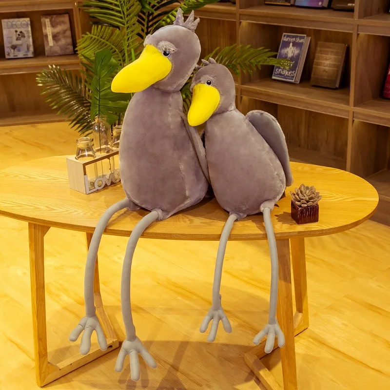 

Plush toy stuffed doll cartoon animal long leg big mouse bird Balaeniceps rex Shoebill Whale-headed Stork birthday gift 1pc