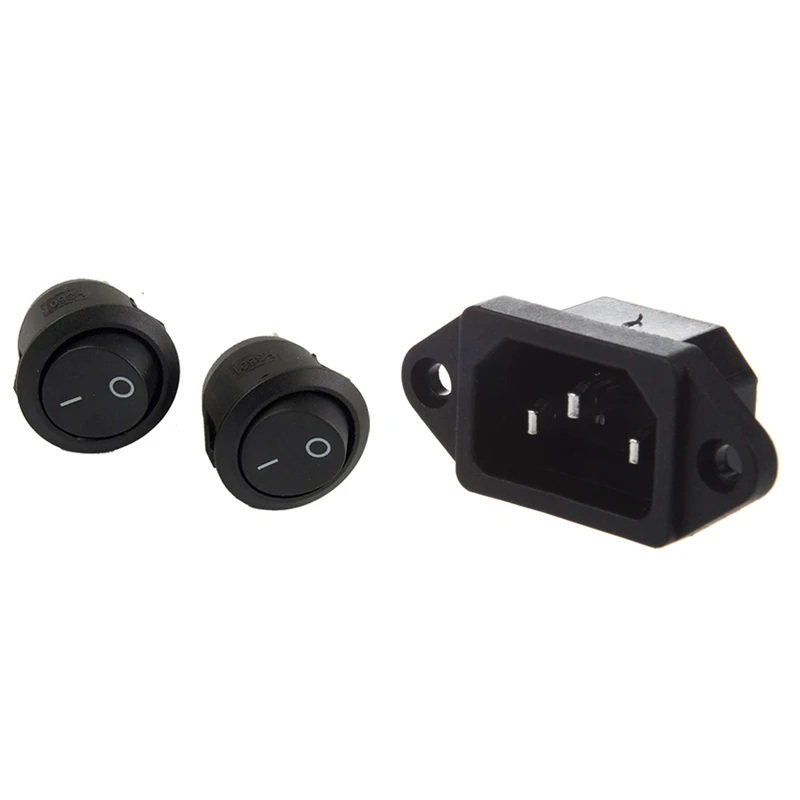 WSFS Лидер продаж 2 шт. ВКЛ/ВЫКЛ терминал Spst черный круглый Кулисный переключатель и