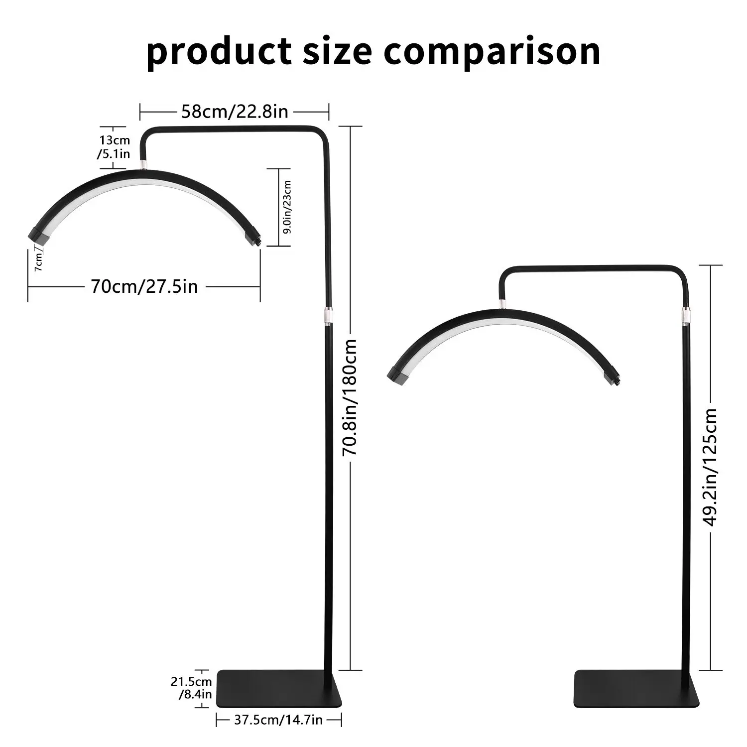 FOSOTO светодиодный светильник для ресниц макияж 40 Вт удлинитель полукольцо пол