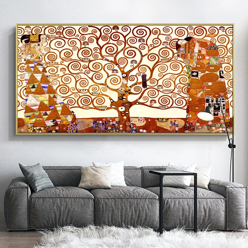 Современное настенное искусство Древо жизни Густава Климта настенные картины