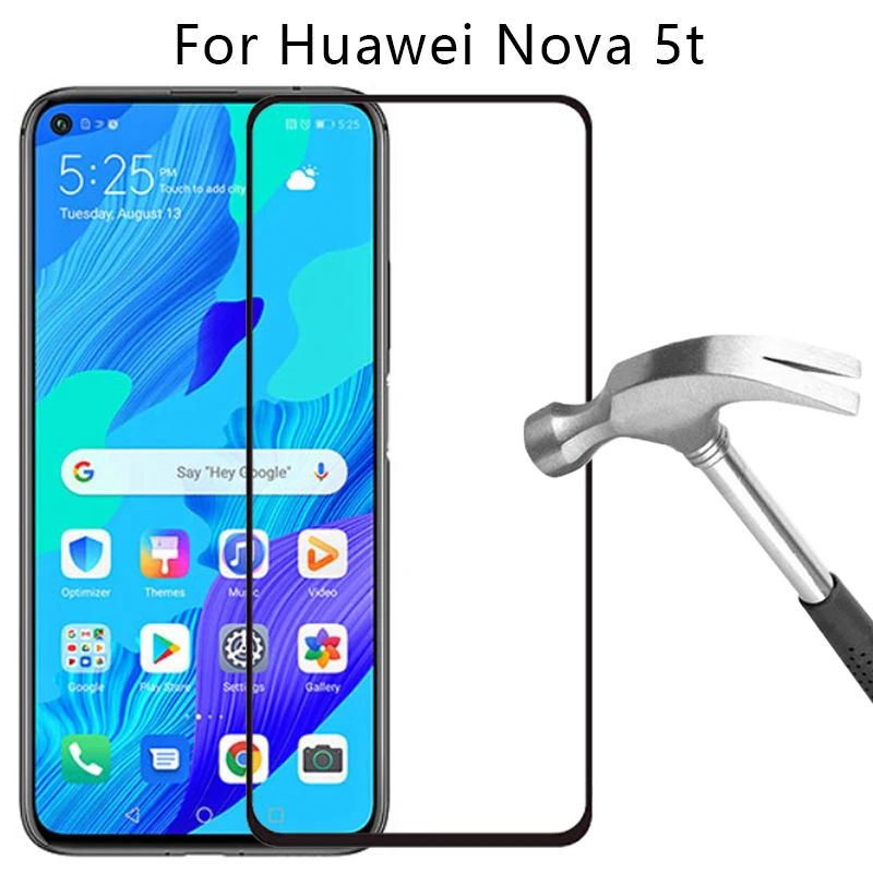 

protective glass for huawei nova 5t screen protector tempered glas on nova5t 5 t t5 safety film huwei hawei huawey huawi huawe