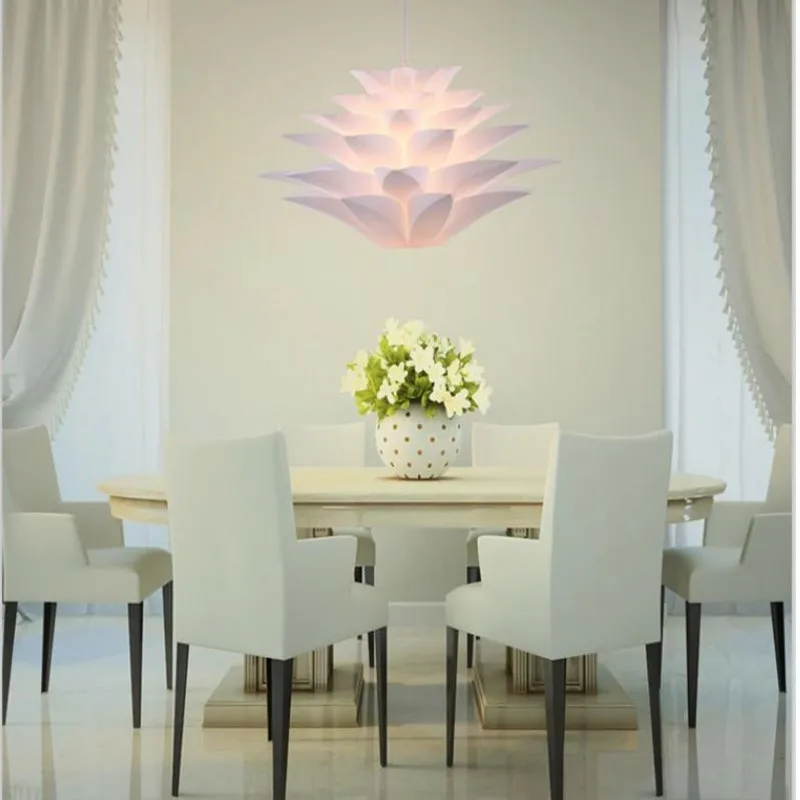 

DIY modern pinecone ceiling chandelier creative lily lotus novel LED E27 35 / 45 / 55cm IQ puzzle lamp Christmas New Year