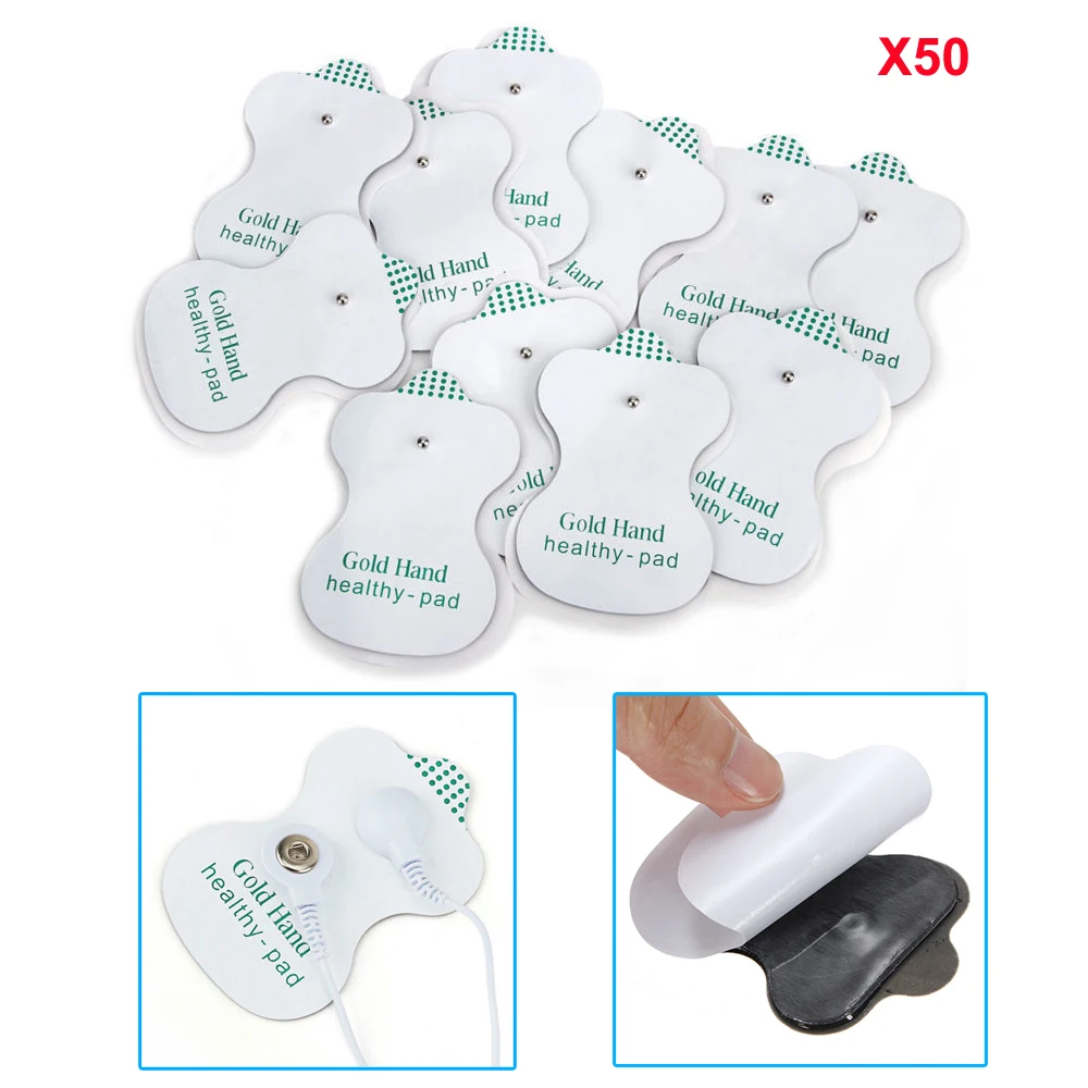 

50PCS Replacement EMS Electrode Pads For Acupuncture Therapy Machine Electric Muscle Stimulator Body Slimming Massager Tens Pads