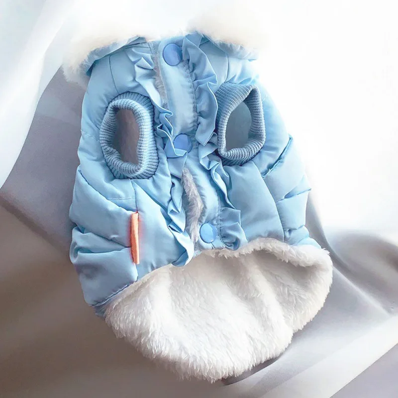 

Зимнее плотное пальто для домашних животных, куртка с подкладкой для собак и кошек, зимняя теплая одежда, костюм для щенка из ВИП-померанско...