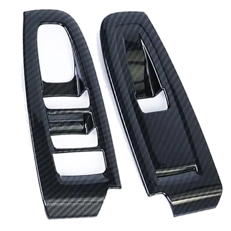 4Pcs ABS Carbon Fiber Interior Door Window Lift Button Switch Panel Cover Trim Molding for Subaru XV Crosstrek 2018 LHD | Автомобили и
