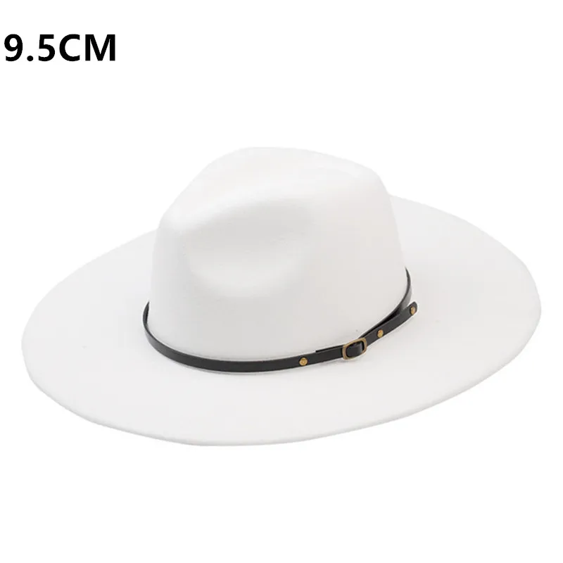 

Шляпа в стиле ретро для мужчин и женщин, фетровая шляпа с широким покрытием и широким ремешком, 9,5 см, Осень-зима