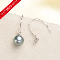 fashion pearl earrings accessories 925 sterling silver earrings findings earrings jewelry parts fittings mountings diy girl gift