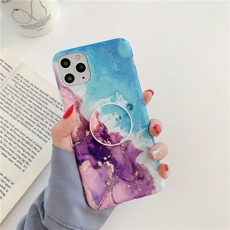 Чехол подставка для iPhone 12 11 Pro Max XR X 7 8 Plus SE 2020 XS IMD ТПУ|Бамперы| |