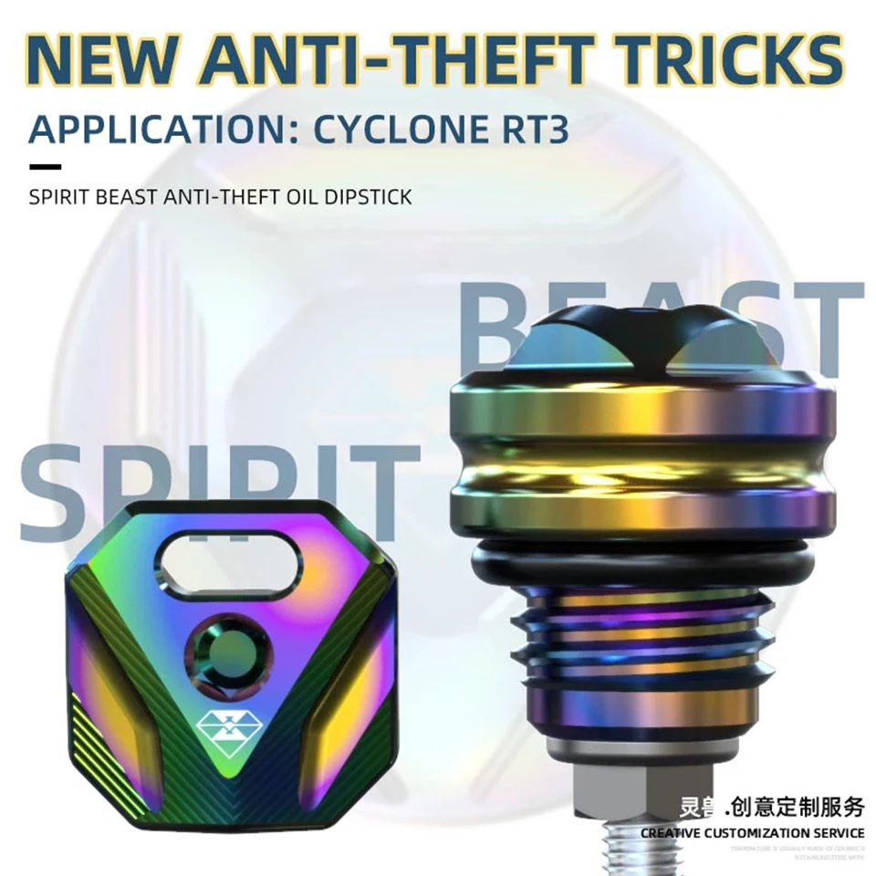 

Spirit Beast Motorcycle anti-theft engine dipstick Modification Replacement Oil Dipstick For CYCLONE RT3 ZS250T-3