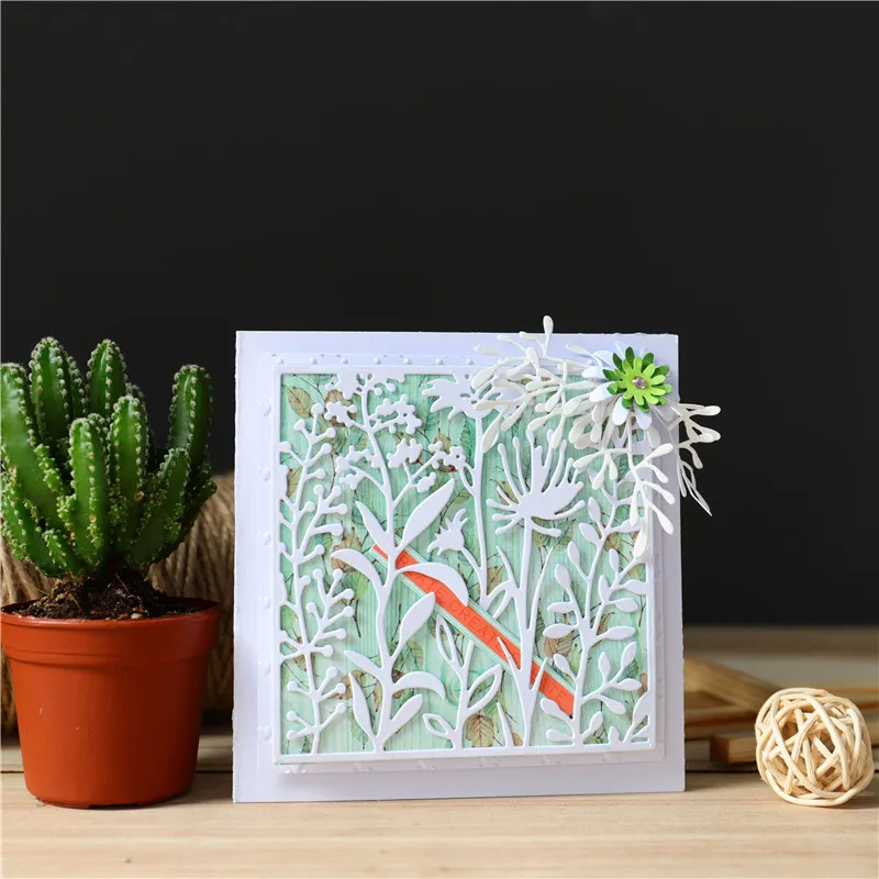 Квадратные штампы Eastshape Цветочная рамка металлические новинка 2020 для