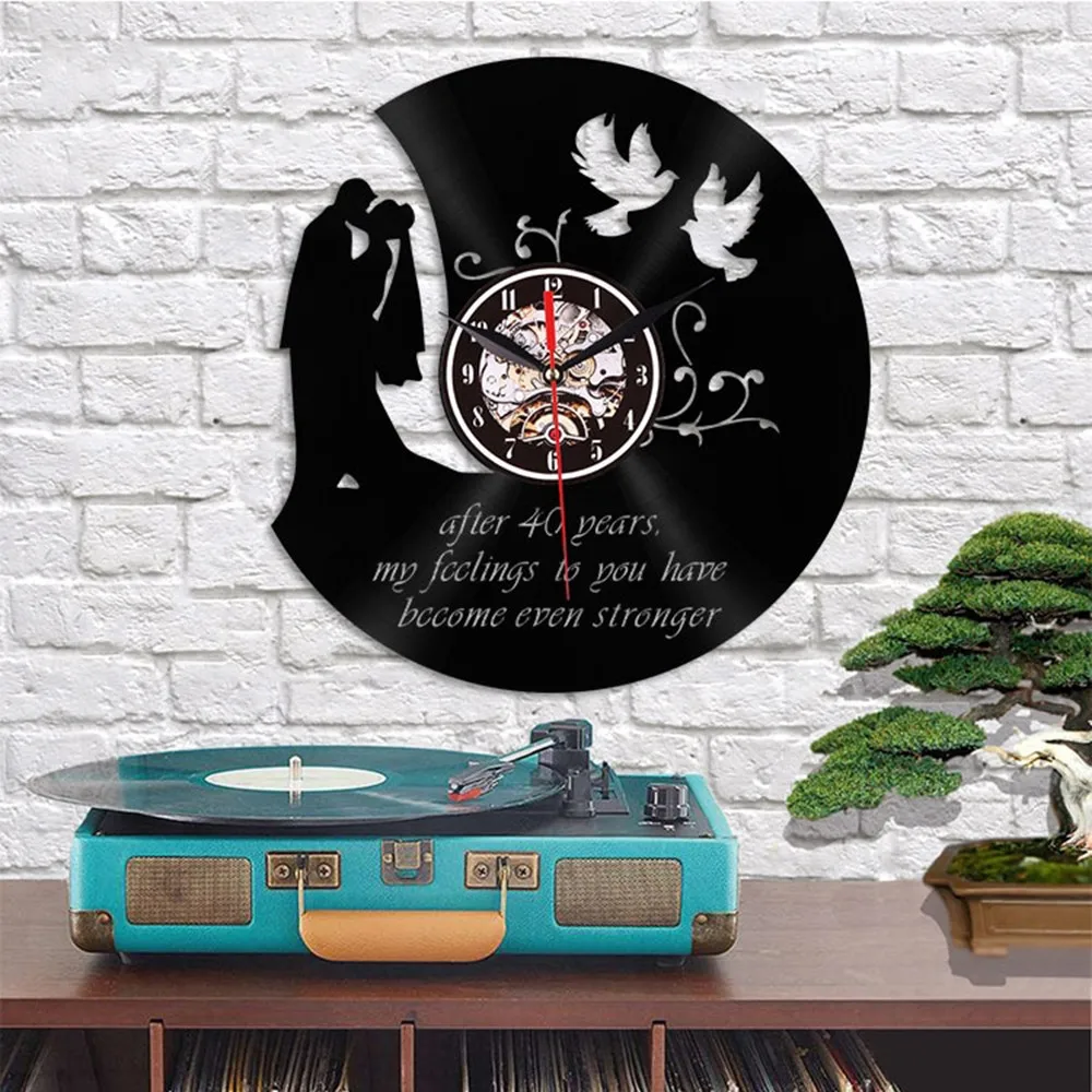 Виниловая пластинка настенные часы с подвеской 3D Ретро Настенные декор для