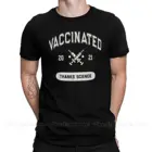 Я привили спасибо sciencennew поступление футболки Hanks Science I Got вакцина дизайн рубашки Crewneck хлопок для мужчин футболки