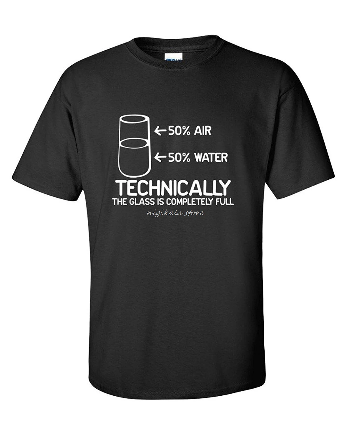 Технически The Glass Is Complete Science Sarcasm забавные крутые смешные футболки с юмором
