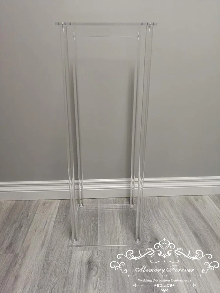 Оптовая продажа акриловая напольная ваза прозрачные цветочные вазы центральный