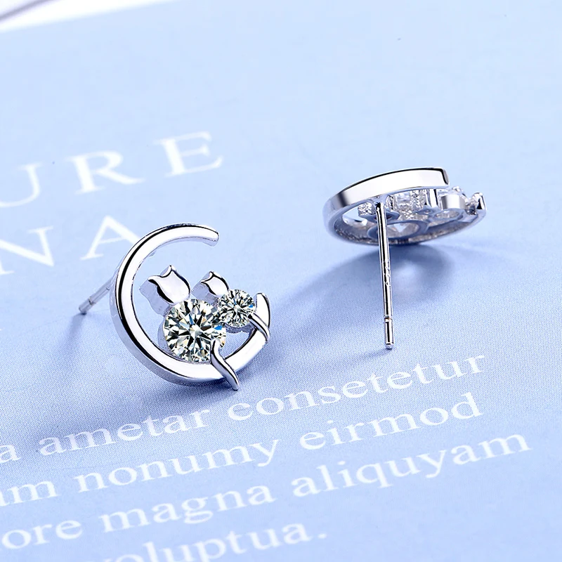 Новые модные двойные серьги гвоздики с милым котом для женщин и девочек милая