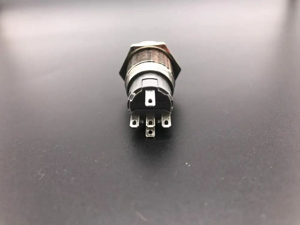 Металлическая нажимная Водонепроницаемая кнопка переключателя с плоской